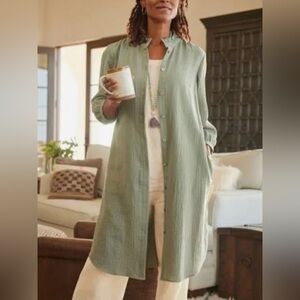 NEW soft surroundings big sur gauze dress XL